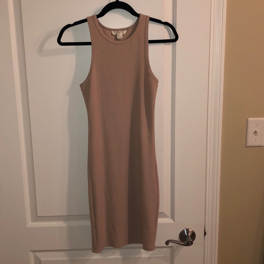 Ribbed nude dress